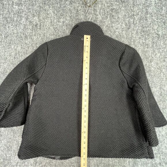 Billabong Poncho Jacket Womens Medium Black Wool Blend Heavyweight Outerwear - Picture 11 of 13